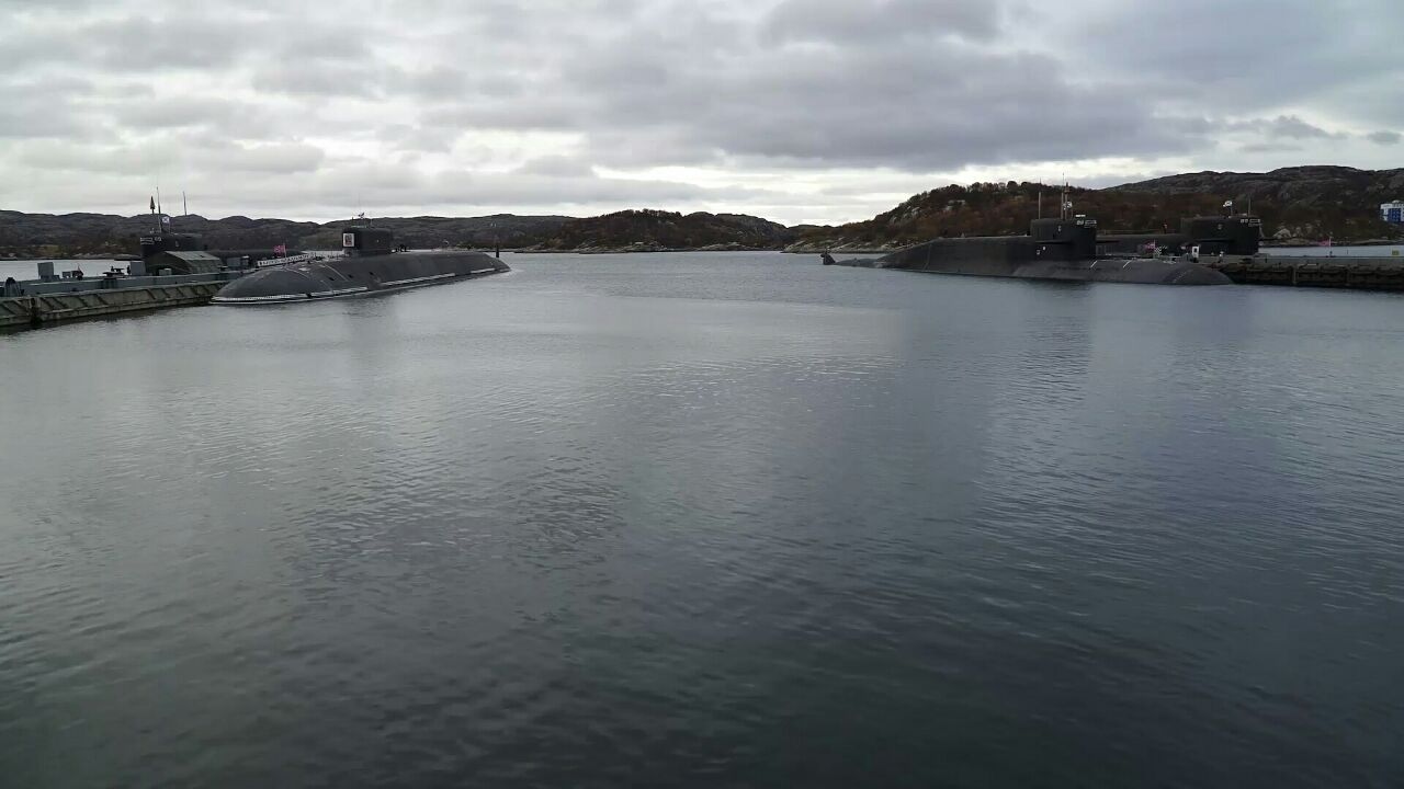 В Гаджиево: К-549 «Князь Владимир» проекта 955А, К-407 «Новомосковск», К-114 «Тула» и К-51 «Верхотурье» проекта 667БДРМ