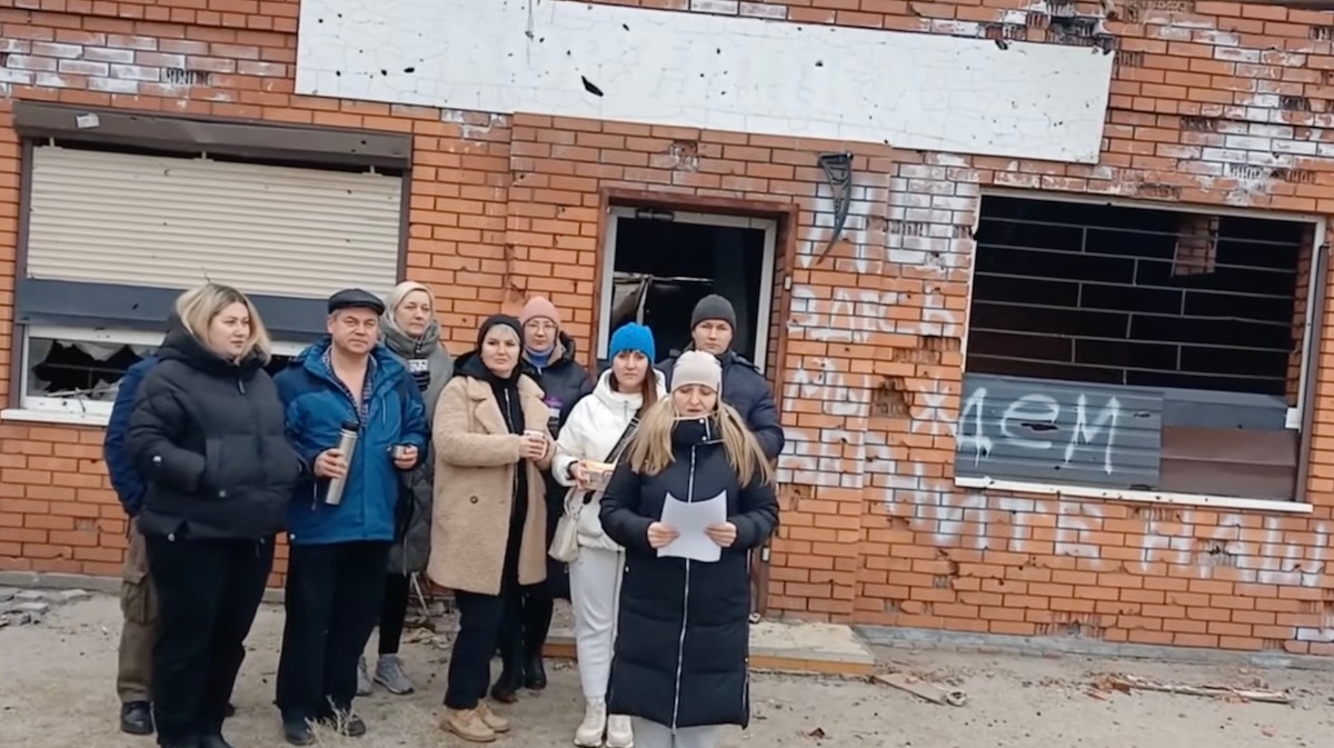 Кадр из коллективного обращения Мариупольцев к Путину