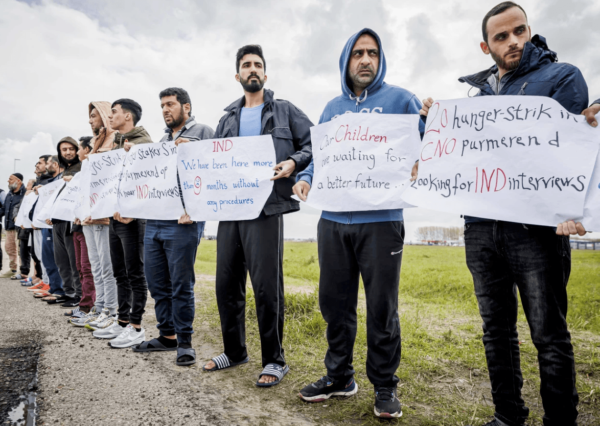 Акция протеста беженцев