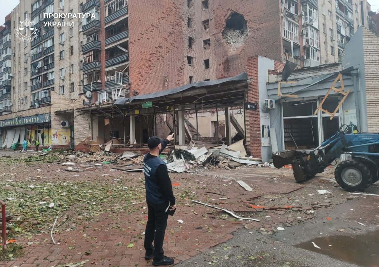 Последствия обстрела Славянска