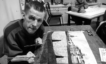 Даниил Рехтин рисует