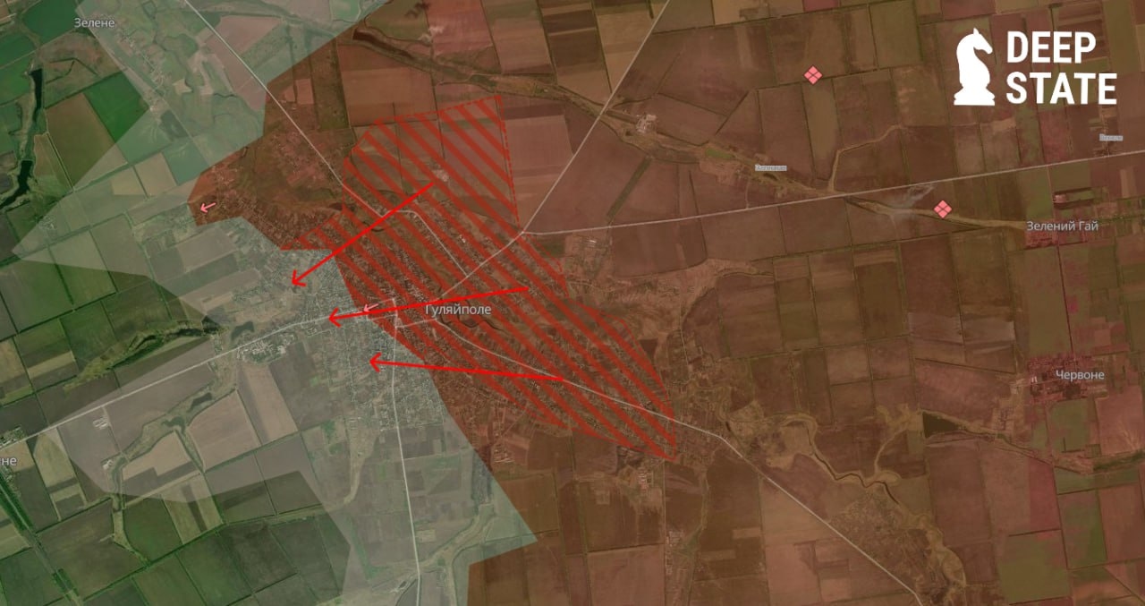Ситуация в Гуляйполе по версии DeepState