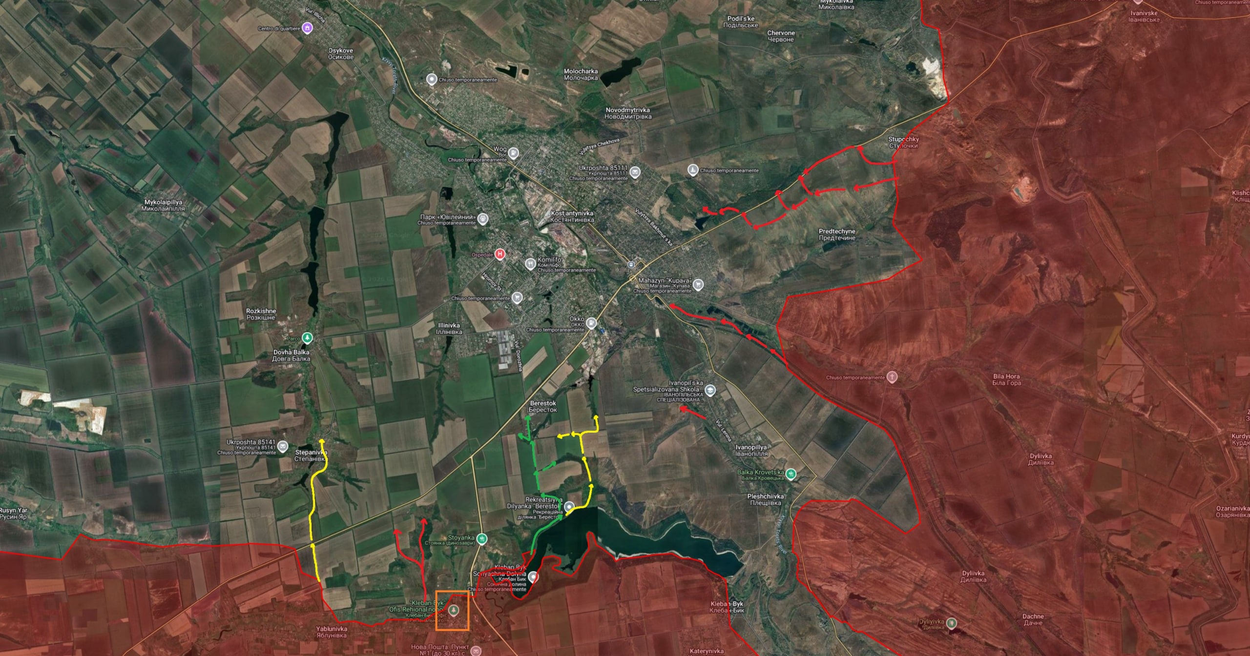 Ситуация в районе Константиновки по версии исследователя под ником Playfra