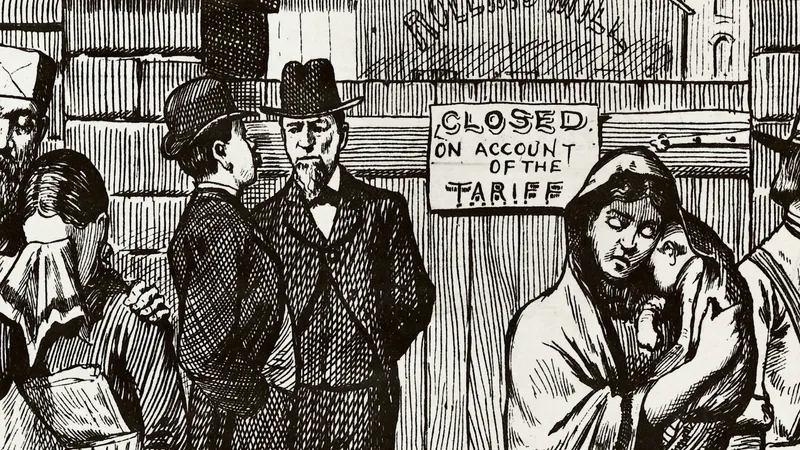 «Закрыто из-за тарифа». Рисунок времен нуллификационного кризиса 1832 г.