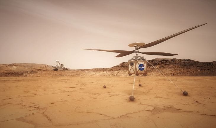 Первый полет вертолета NASA на Марсе состоится 19 апреля