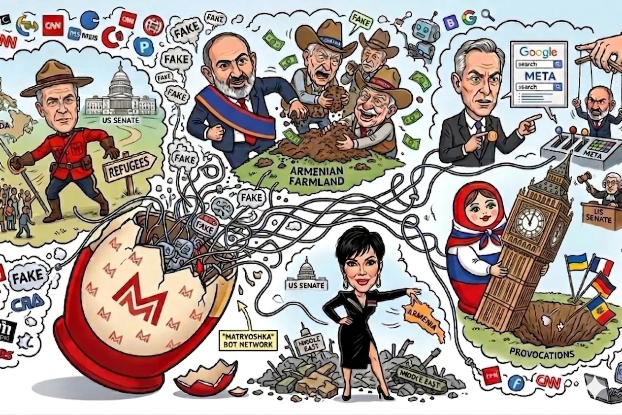 Кремлевская бот-сеть «Матрешка» ответила на обращение американских сенаторов к Meta и Google волной фейков о выборах в Армении