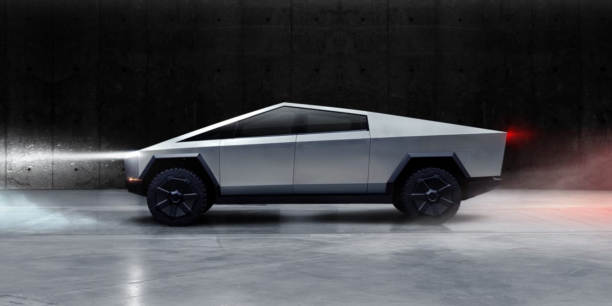 Илон Маск представил бронированный футуристический пикап Tesla Cybertruck за $40 тысяч
