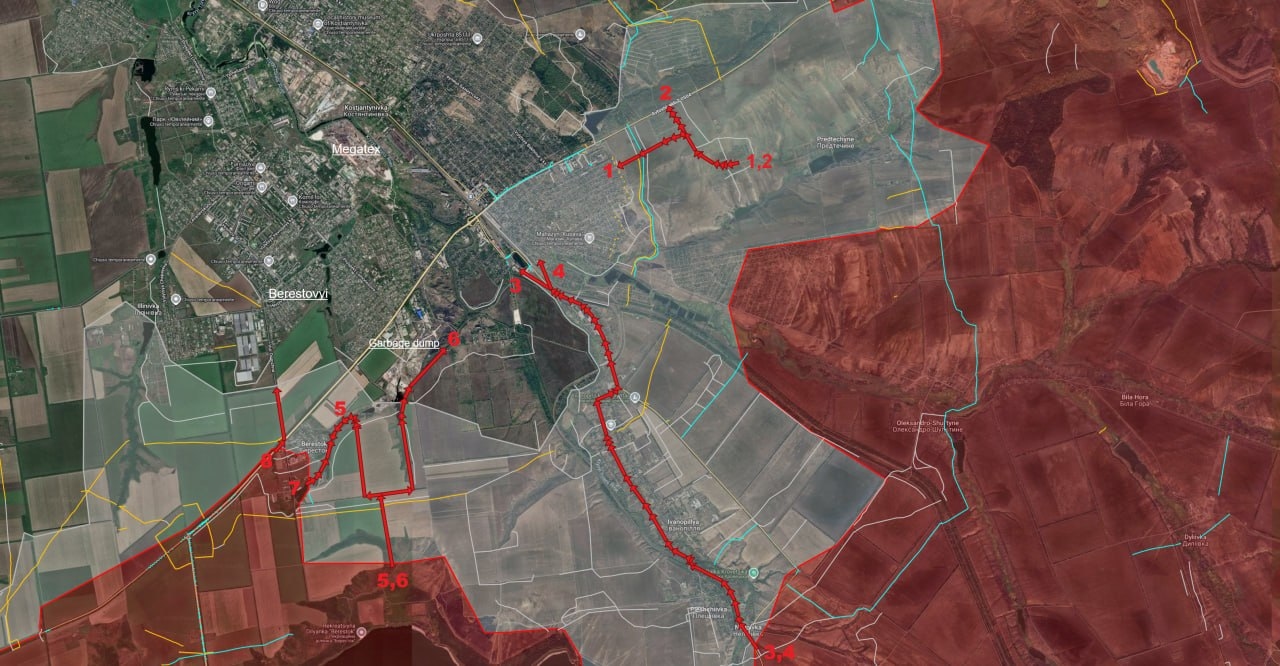Ситуация в районе Константиновки по версии исследователя под ником Playfra